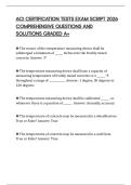 ACI CERTIFICATION TESTS EXAM SCRIPT 2026 COMPREHENSIVE QUESTIONS AND SOLUTIONS GRADED A&plus;
