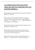 ACI CERTIFICATION TESTS EXAM STUDY GUIDE 2026 PRACTICE QUESTIONS WITH FULL SOLUTION GRADED A&plus;