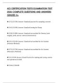 ACI CERTIFICATION TESTS EXAMINATION TEST 2026 COMPLETE QUESTIONS AND ANSWERS GRADED A&plus;