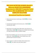 WGU D440 NUTRITION SCIENCE &lbrace;Health &  Wellness&rcub; OBJECTIVE ASSESSMENT  Comprehensive 2026-2027 Frequently Tested  Questions With ELABORATED 100&percnt; Correct  COMPLETE SOLUTIONS  Guaranteed Pass&excl;&excl;Current Update&excl;&excl; 