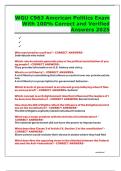 WGU C963 American Politics Exam 2025 &vert; 100&percnt; Verified Answers