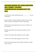 ADVANCE RIGGER TEST EXAM QUESTIONS AND CORRECT ANSWERS COMPREHENSIVE EXAMINATION TEST 2026