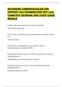 ADVANCED CARDIOVASCULAR LIFE SUPPORT ACLS EXAMINATION TEST 2026 COMPLETE TESTBANK AND STUDY GUIDE BUNDLE