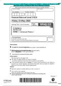 Pearson Edexcel Level 3 GCE Physics Advanced PAPER 1&colon; Advanced Physics I 2026  Question Paper Combined With Final Marking Scheme 