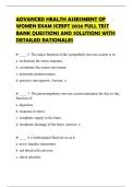 ADVANCED HEALTH ASSESSMENT OF WOMEN EXAM SCRIPT 2026 FULL TEST BANK QUESTIONS AND SOLUTIONS WITH DETAILED RATIONALES