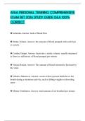 AFAA PERSONAL TRAINING COMPREHENSIVE EXAM SET 2026 STUDY GUIDE Q&A 100&percnt; CORRECT