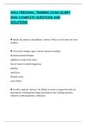 AFAA PERSONAL TRAINING EXAM SCRIPT 2026 COMPLETE QUESTIONS AND SOLUTIONS