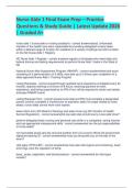 Nurse Aide 1 Final Exam Prep &ndash; Practice  Questions & Study Guide &vert; Latest Update 2026  &vert; Graded A&plus;