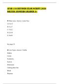 AFAB 110 REVISED EXAM SCRIPT 2026 SOLVED ANSWERS GRADED A&plus;