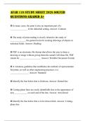 AFAB 110 STUDY SHEET 2026 SOLVED QUESTIONS GRADED A&plus;