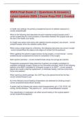 RNFA Final Exam 2 &ndash; Questions & Answers &vert;  Latest Update 2026 &vert; Exam Prep PDF &vert; Graded  A&plus;