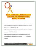 MATH 1029 &ndash; Business Algebra Exam 1 &vert; 50&plus; Q&A &vert; Graphing&comma; Linear Equations&comma; Inequalities&comma; Linear Programming &vert; Louisiana State University