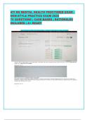 ATI RN MENTAL HEALTH PROCTORED EXAM &ndash; NGN-STYLE PRACTICE EXAM 2026 70 QUESTIONS &vert; CASE-BASED &vert; RATIONALES INCLUDED &vert; A&plus; READY