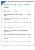 CFI 100 Certifying Officer and Accountable Official Course &lpar;3&period;5 CPEs&rpar; Exam with precise detailed answers 