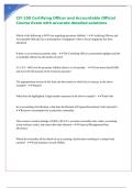 CFI 100 Certifying Officer and Accountable Official Course Exam with accurate detailed solutions 