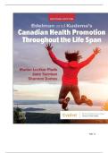 TEST BANK FOR Edelman and Kudzma's Canadian Health Promotion Throughout the Life Span 2nd Edition by Marian Luctkar-Flude ISBN&colon; 978-0443125218 COMPLETE GUIDE WITH RATIONALES 100&percnt; VERIFIED A&plus; GRADE ASSURED&excl;&excl;&excl;&excl;NEW LATEST UPDATE&excl;&excl;&excl;&excl;