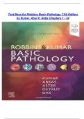 Full Test Bank for Robbins & Kumar Basic Pathology&comma; 11th Edition by Vinay Kumar&comma; Abul K&period; Abbas&comma; Jon C&period; Aster&comma; Andrea T&period; Deyrup&comma; and Aneal S&period; Das &vert; Verified Q&A &vert; Detailed Rationales &vert; Graduate Level &vert; Updated 2026 Version