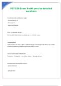 PSY 520 Exam 3 with precise detailed solutions