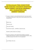 CJE Benchmark FINAL EXAM STUDY  GUIDE 2026&sol;2027 ACCURATE QUESTIONS  WITH CORRECT DETAILED ANSWERS &vert;&vert;  100&percnt; GUARANTEED PASS  <NEWEST VERSION> 