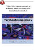Full Test Bank for Psychopharmacology&colon; Drugs&comma; the Brain&comma; and Behavior&comma; 4th Edition by Jerrold S&period; Meyer&comma; Andrew M&period; Farrar&comma; Dominik Biezonski&comma; and Jennifer R&period; Yates &vert; Verified Q&A &vert; Detailed Rationales &vert; Graduate Level &vert; Updated 2026 Version