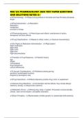 NSG 124 PHARMACOLOGY 2026 TEST PAPER QUESTIONS AND SOLUTIONS RATED A&plus;