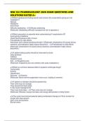 NSG 124 PHARMACOLOGY 2026 EXAM QUESTIONS AND SOLUTIONS RATED A&plus;