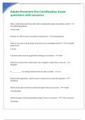 Adobe Premiere Pro Certification Exam questions with answers