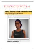 Makayla Henderson UTI with Antibiotic  Sensitivity Shadow Health DCE Score 81&period;6&percnt;