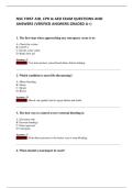 NSC FIRST AID&comma; CPR & AED EXAM QUESTIONS AND  ANSWERS &lpar;VERIFIED ANSWERS GRADED A&plus;&rpar; 