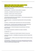 MEDICATION AIDE STATE FINAL EXAM ACTUAL QUESTIONS AND SOLUTIONS RATED A&plus;
