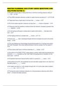 MASTER PLUMBING 2026 STUDY GUIDE QUESTIONS AND SOLUTIONS RATED A&plus;