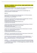 MASTER PLUMBING 2026 ACTUAL EXAM QUESTIONS AND SOLUTIONS RATED A&plus;