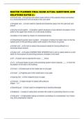 MASTER PLUMBER FINAL EXAM ACTUAL QUESTIONS AND SOLUTIONS RATED A&plus;