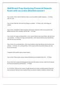 WallStreet Prep Analyzing Financial Reports Exam with accurate detailed answers