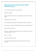 Wall Street Prep questions with verified detailed answers