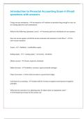 Introduction to Financial Accounting Exam 4 &lpar;Final&rpar; questions with answers