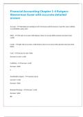 Financial Accounting Chapter 1-4 Rutgers-Wasserman Exam with accurate detailed answer