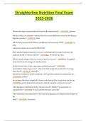  Straighterline Nutrition Final Exam 2025-2026&colon; Complete Guide with Answers