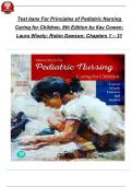 Full Test Bank for Principles of Pediatric Nursing&colon; Caring for Children&comma; 8th Edition by Jane W&period; Ball&comma; Ruth C&period; Bindler&comma; Kay Cowen&comma; Laura Wisely&comma; and Robin Dawson &vert; Verified Q&A &vert; Detailed Rationales &vert; Updated 2026 Version