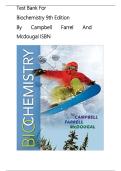  Test Bank For Biochemistry 9th Edition by Mary K&period; Campbell&sol;Shawn O&period; Farrell&vert; latest 2026