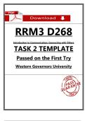 WGU RRM3 D268 Task 2 Template Passed &lpar;2026&rpar; &ndash; Introduction to Communication