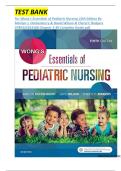 TEST BANK For Wong's Essentials of Pediatric Nursing 10th Edition By Marilyn J&period; Hockenberry & David Wilson & Cheryl C Rodgers &vert;&vert; ISBN&colon;9780323353168 &vert;&vert; All  Chapters &lpar; 1-30 &rpar; Latest version &vert;Complete Guide A&plus;&period;pdf