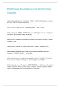 FSVO Study Exam Questions With Correct Answers
