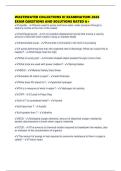 WASTEWATER COLLECTIONS III EXAMINATION 2026 EXAM QUESTIONS AND SOLUTIONS RATED A&plus;