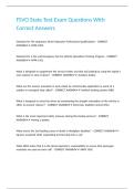 FSVO State Test Exam Questions With Correct Answers&period;