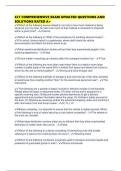 CLT COMPREHENSIVE EXAM UPDATED QUESTIONS AND SOLUTIONS RATED A&plus;