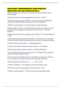 HOSA BOWL COMPREHENSIVE EXAM UPDATED QUESTIONS AND SOLUTIONS RATED A&plus;