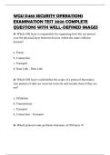 WGU D483 SECURITY OPERATIONS EXAMINATION TEST 2026 COMPLETE QUESTIONS WITH WELL-DEFINED IMAGE