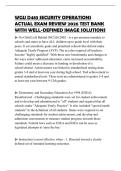WGU D483 SECURITY OPERATIONS ACTUAL EXAM REVIEW 2026 TEST BANK WITH WELL-DEFINED IMAGE SOLUTION