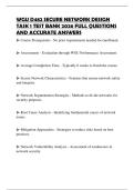 WGU D482 SECURE NETWORK DESIGN TASK 1 TEST BANK 2026 FULL QUESTIONS AND ACCURATE ANSWERS